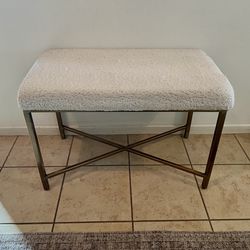 Gold & Sherpa Bench / Ottoman