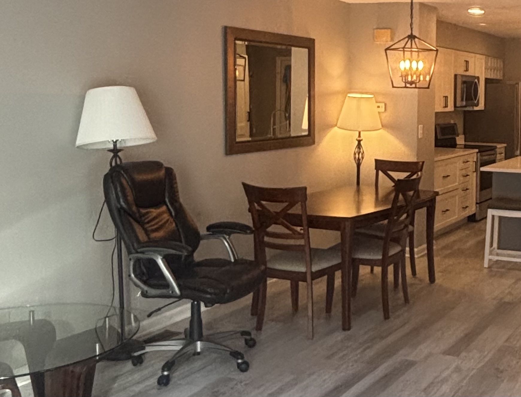 Brown Faux Leather Office Chair $60