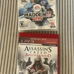 PS3 Playstation 3 Games - Assassin's Creed Brotherhood, Madden NFL 25
