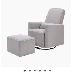 Olive Glider and Ottoman