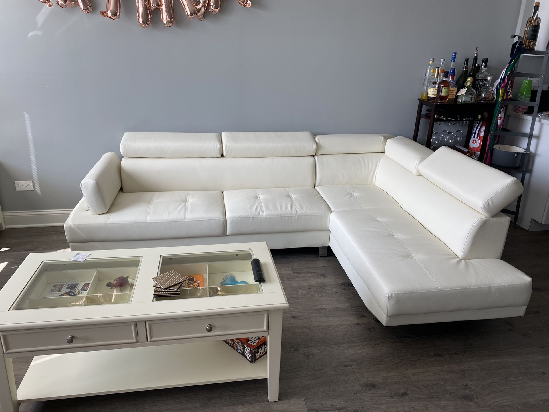 White Leather Couch