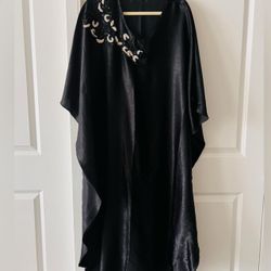 Elegant Black Kaftan Dress with Sequin Detail( Size M-L) iExcellent Condition