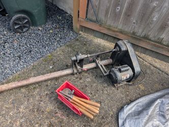 Wood lathe with tools