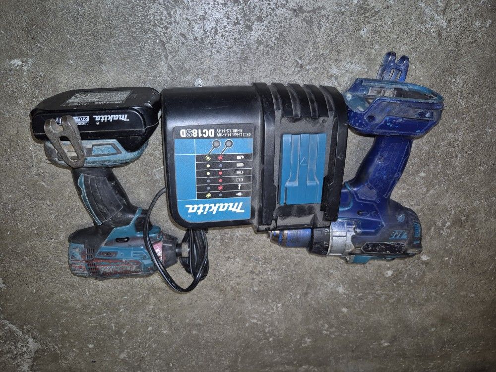 18 Volts Impact And Rotor Hammer Drill For Sale Works Strong Battery And Charger Include
