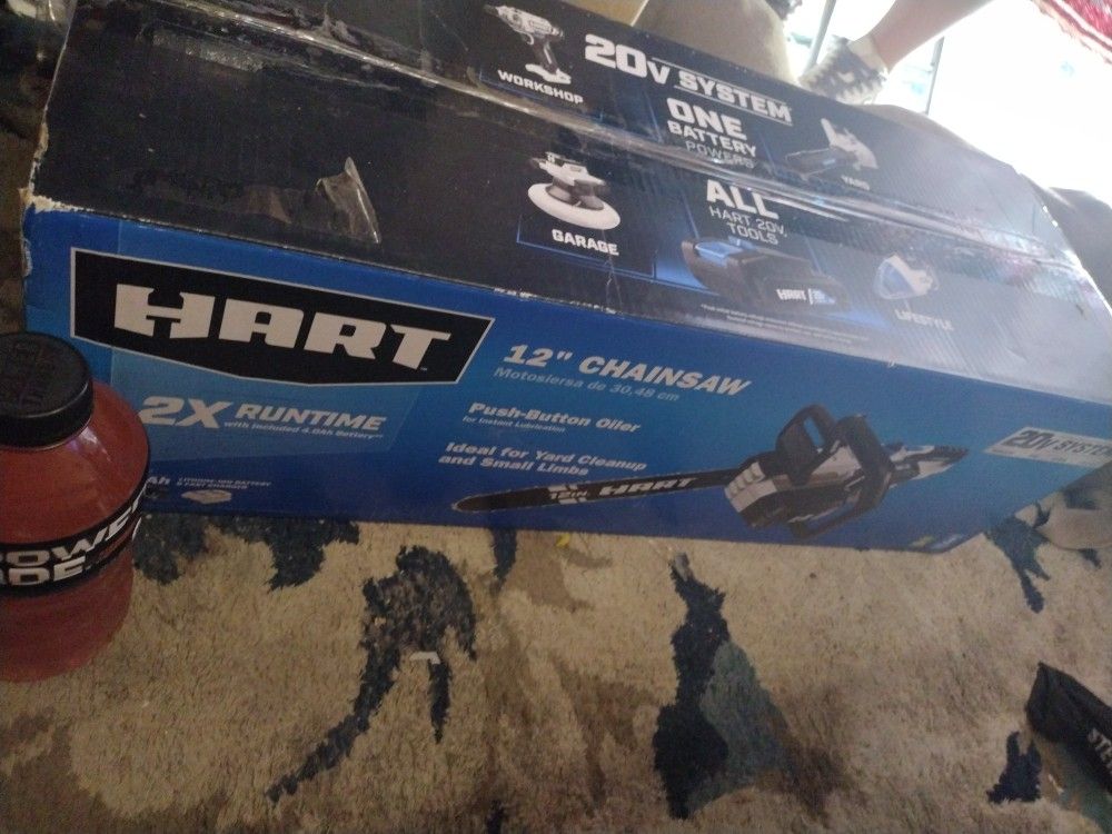 Hart 12 In Chainsaw With Charger And Battery