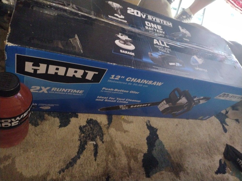 Hart 12 In Chainsaw With Charger And Battery 