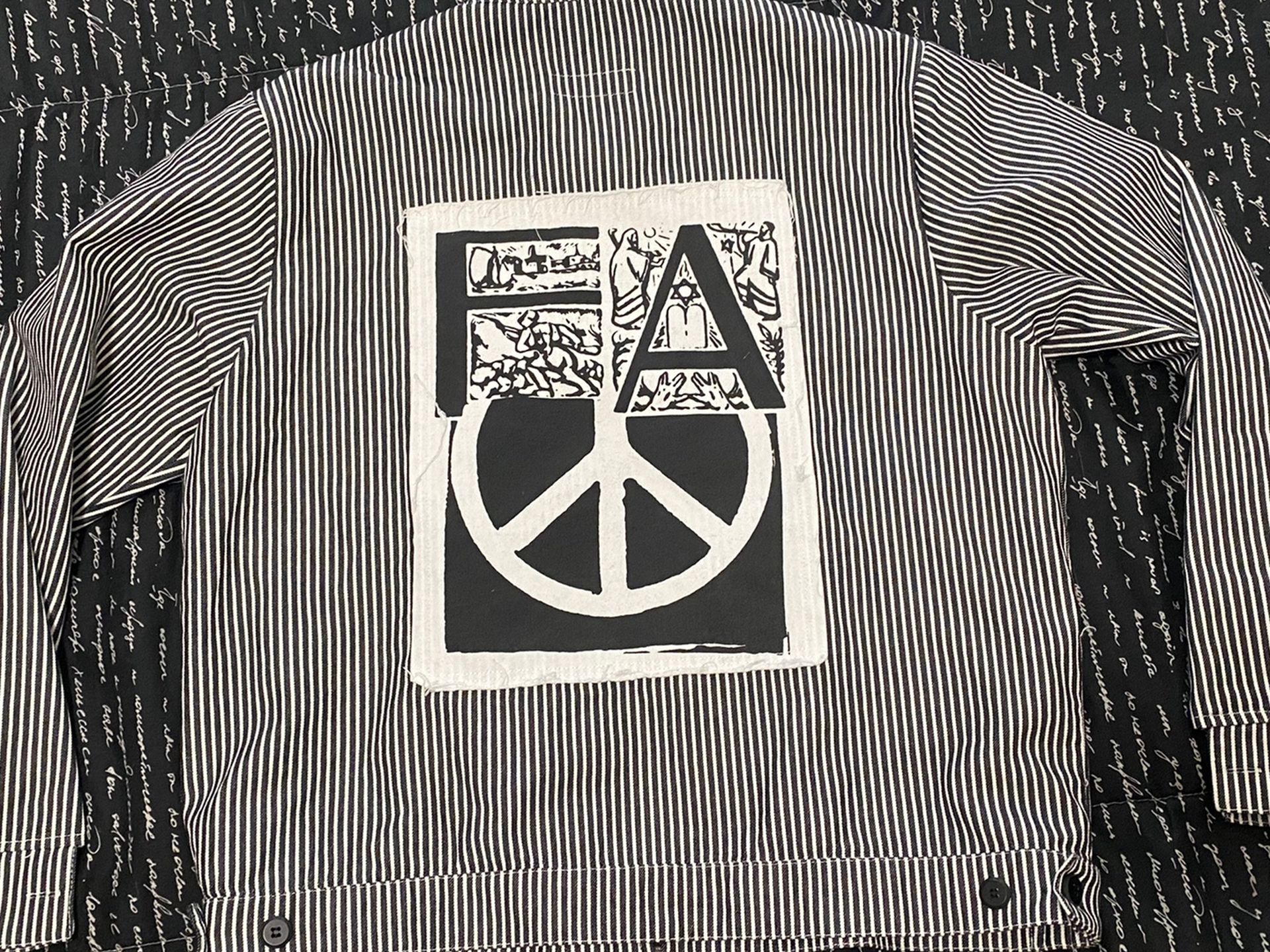 FA / FUCKINGAWESOME BLACK WHITE DENIM JACKET