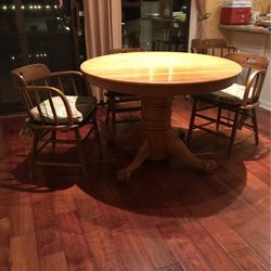 Claw Foot Oak Dining Table And Chairs