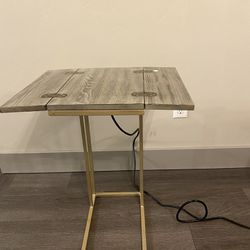Side Table with brass accents
