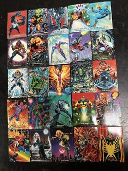 Lot of 25 Marvel Masterpieces Cards 1992