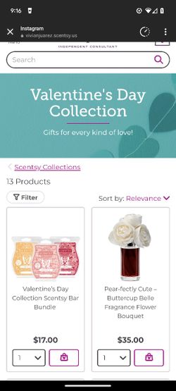 Scentsy Valentine Items