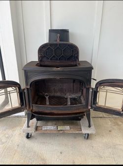 Vintage Wood Burning Fireplace