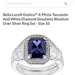 New Cocktail Rings! BELLA LUCE(R) ESOTICA(TM) 4.99CTW TANZANITE & WHITE DIAMONDS