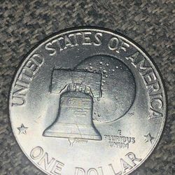 Rare Eisenhower Bicentennial Dollar , D Mint Rare Double Die  Coin 