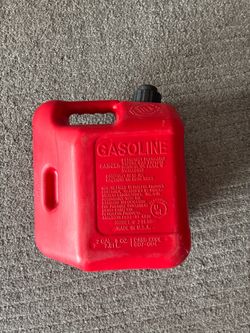 2-Gallon Red Plastic Gasoline Can