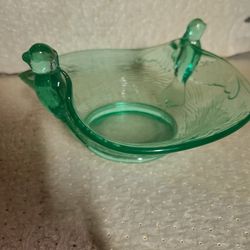 Dragon Green Glass Bowl