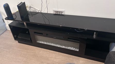 Modern black TV stand