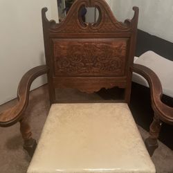 Vintage Armrest Wood Chair