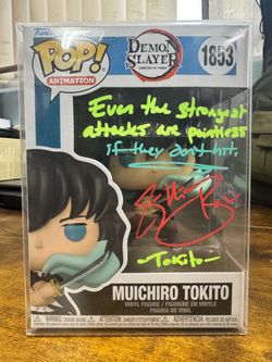 Muichiro Tokito Demon Slayer Funko pop Autograph by  Griffin Burns