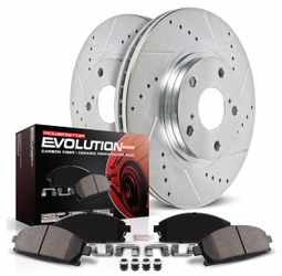 PowerStop Z23 Performance Brake Pad & Rotor Kit Front K7767 Mercedes-Benz E-09 Carbon Fiber Ceramic Brake Pads + Drilled & Slotted Rotors
