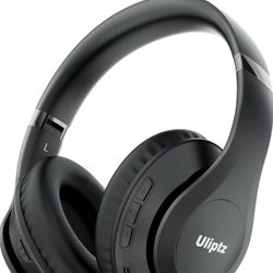 Uliptz Wireless Bluetooth Headphones, 65H Playtime, 6 EQ Sound Modes, HiFi Stereo Over Ear Headphones with Microphone, Foldable Lightweight Bluetooth 