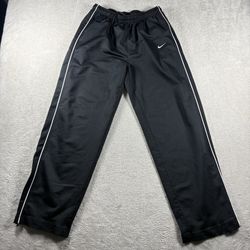 Vintage Nike Track Pants Women’s Small Black Loose Fit Baggy Wide Leg #3A