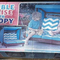 Kids Double Chaise with Canopy