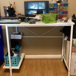 White Metal Frame Desk