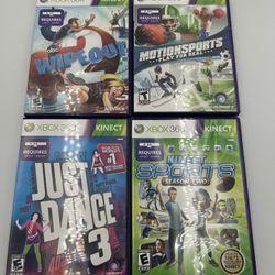 Lot of 4 Xbox 360 Kinect Games