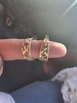 14k hoop earrings