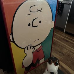 Charlie Brown Pop Art Framed Poster