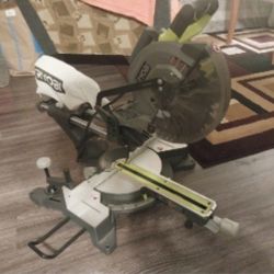 Ryobi 15 Amp 12 in. Corded Sliding Compound Miter Saw with LED Cutline Indicator.