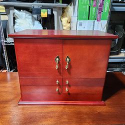 Lori Greiner Cherry Wood Vintage Jewelry Box