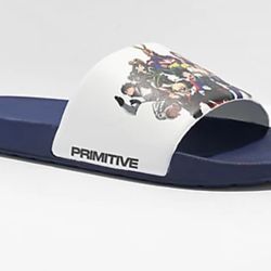 BRAND NEW IN PACKAGE Primitive Men's x My Hero Academia Blue Slides Sandals Shoes  Size 7 Men / 8.5 Women 