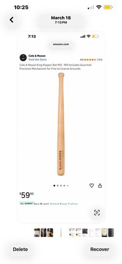 King Pepper bat with wall display mount
