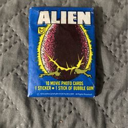 Unopened Pack Of Alien Photo Sticker, And Gum Pack