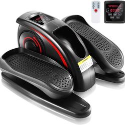 Stepper Steppers Indoor Desktop Electric Elliptical Machine Desktop Stepper Riding Exercise Bike for Living Room, Office, Gym(with Display Monitor)