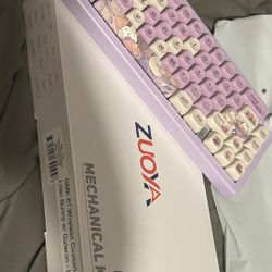 Custom Mechanical Keyboard Liliac Bunny W/Gateron