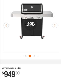 LIKE NEW USED ONES WEBER BBQ GRILL (JUST SMALL BEND ON THE SIDE EASY TO FIX)