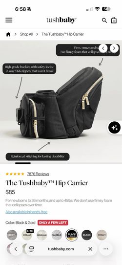Tush baby  hip carrier