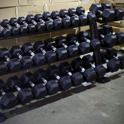 5-100 lb New Dumbbells **$1.25 per pound**