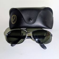 New Ray-Ban RB3254 Polarized Sunglasses - Gunmetal/Green G-15