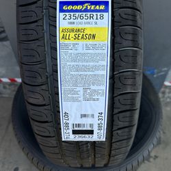235/65/18 New Set Of Goodyear Tires Installed 