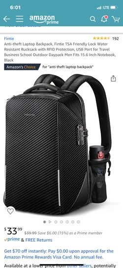 Anti Theft Laptop Backpack/TSA lock Water resistant/