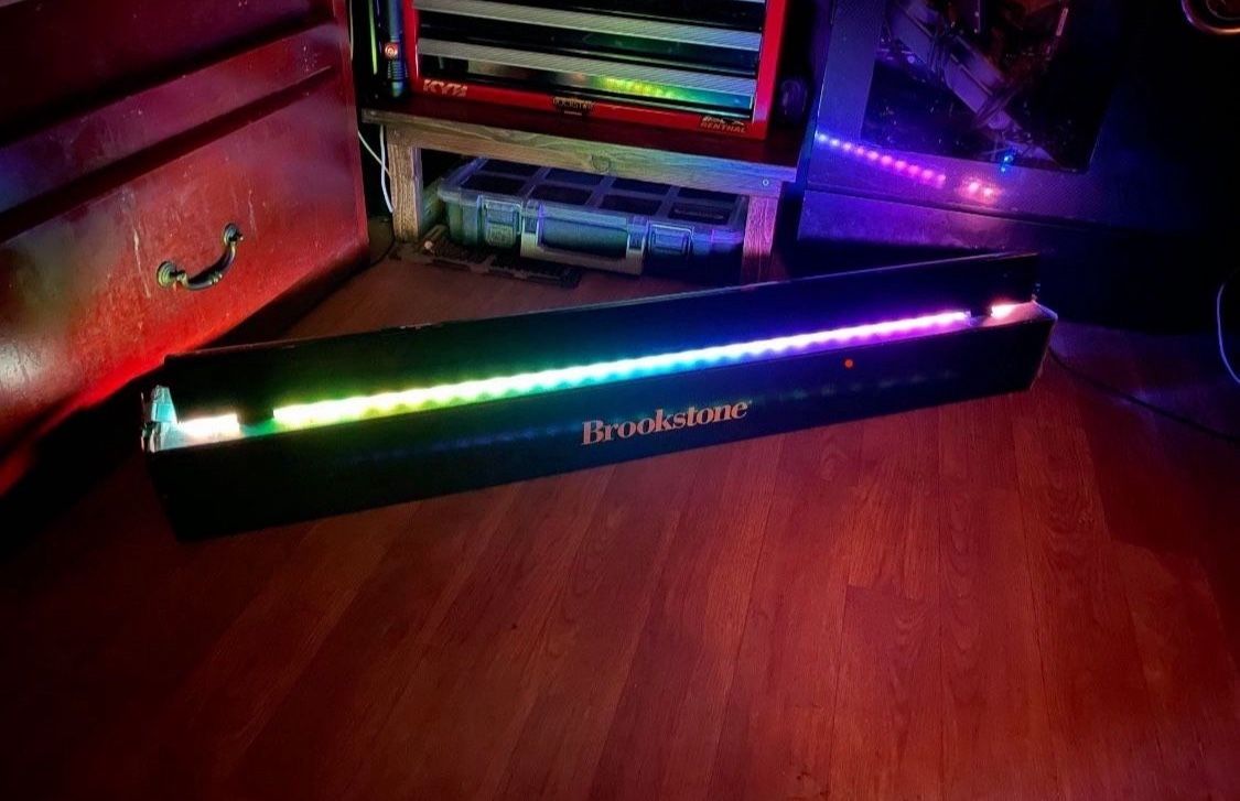 Brookstone Bluetooth Sound Bar Speaker LED RBG (Open Box)