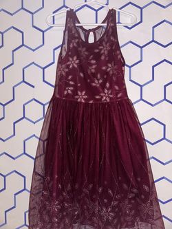 Maroon glitter dress