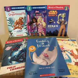 Step Into Reading Books Star Wars Spider-Man Lot Of 6