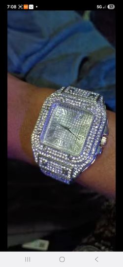 MENS LUXURY BLINGED HIP HOP ICED OUT WATER PROOF WATCH