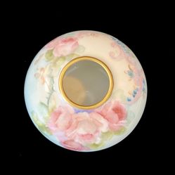 Antique Victorian AKD Hand Painted Porcelain Limoges Hair Receiver