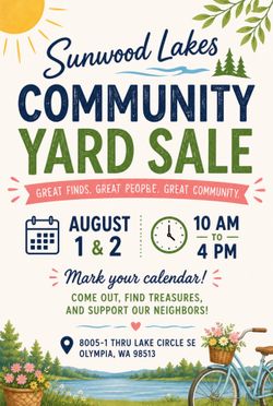 Sunwood Lakes community yard sale 8-1/8-2